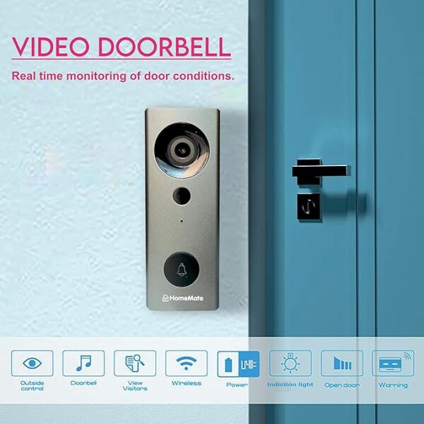 Wi-Fi Smart Video Door bell with Rechargeable battery & Chime - Image 6