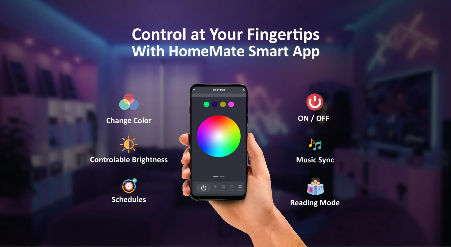 HomeMate WiFi Smart LED Surface Light, 15 Watt