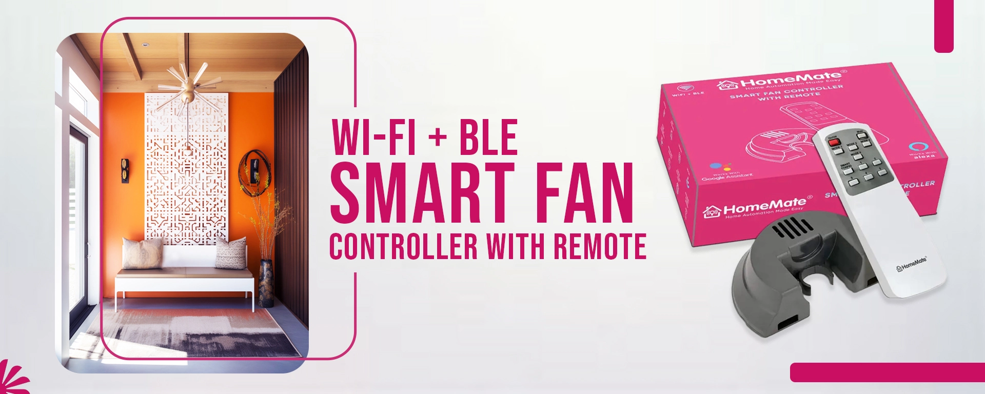 Buy Smart Homemate Wi-Fi Fan Controller with Remote in India