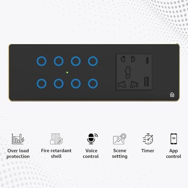 Smart Switch Board 8 Switch 1 Socket - Image 3